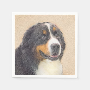 Bernese Mountain Dog-schilderij - Original Dog Art Servet