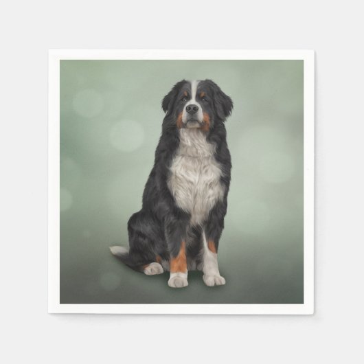 Bernese Mountain Dog Servet (Voorkant)