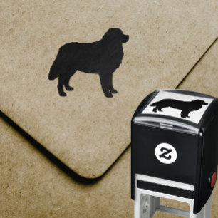 Bernese Mountain Dog Silhouette Self-Inking Stamp Zelfinktende Stempel