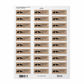 Bernese Mountain Dog Silhouettes met hart Etiket (Full Sheet)