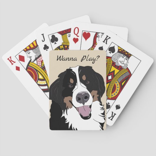 Bernese Mountain Dog-speelkaarten Pokerkaarten (Achterkant)