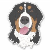 Bernese Mountain Dog Sticker (Voorkant)