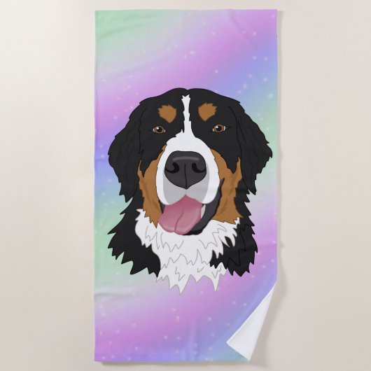 Bernese Mountain Dog Strandlaken (Voorkant)