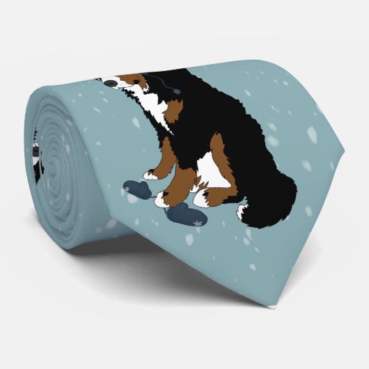 Bernese Mountain Dog Stropdas (Opgerold)