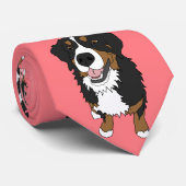 Bernese Mountain Dog Stropdas (Opgerold)