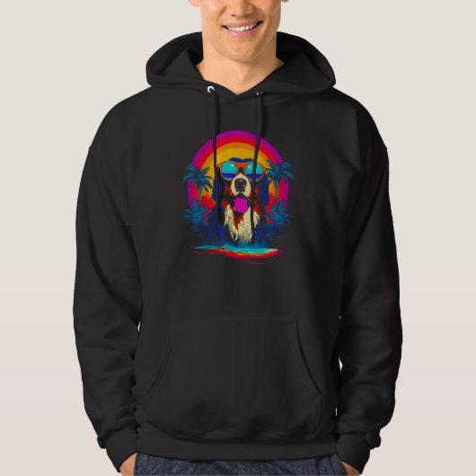 Bernese Mountain Dog Sunset Hoodie (Voorkant)