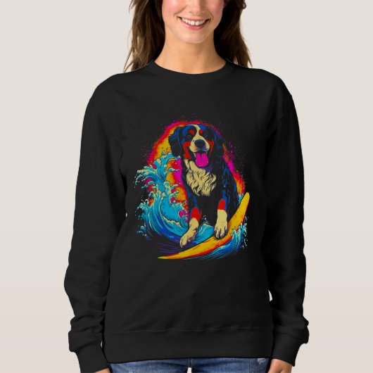 Bernese Mountain Dog Surfer Trui (Voorkant)