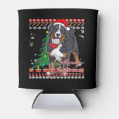 Bernese Mountain Dog Ugly KerstSweater Shirt Blikjeskoeler (Voorkant)