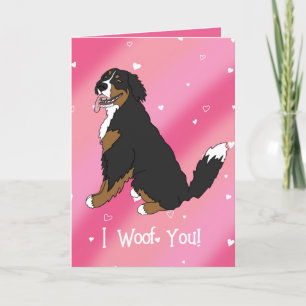Bernese Mountain Dog Valentijnsdag Bedankkaart