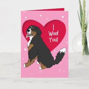 Bernese Mountain Dog Valentijnsdag Bedankkaart