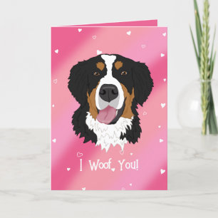 Bernese Mountain Dog Valentijnsdag Bedankkaart