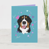 Bernese Mountain Dog Valentijnsdag Kaart (Voorkant)