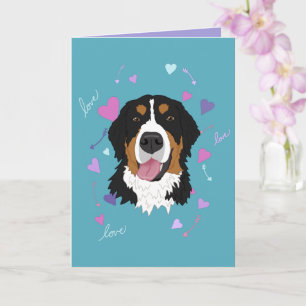 Bernese Mountain Dog Valentijnsdag Kaart
