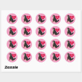 Bernese Mountain Dog Valentijnsdag Ronde Sticker (Vel)