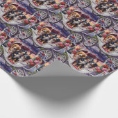 Bernese Mountain Dog Valentine's Day Cadeaupapier (Hoek)