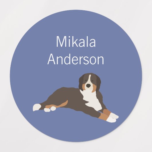 Bernese Mountain Dog verkleurt waterdicht label (Design 1)