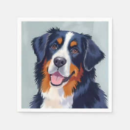 Bernese Mountain Dog | Watercolor Painting Servet