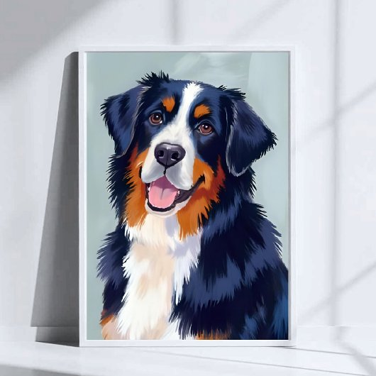 Bernese Mountain Dog | Watercolor Pet Poster