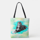 Bernese Mountain Dog Waterverf Art Tote Bag (Achterkant)