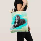 Bernese Mountain Dog Waterverf Art Tote Bag (Dichtbij)