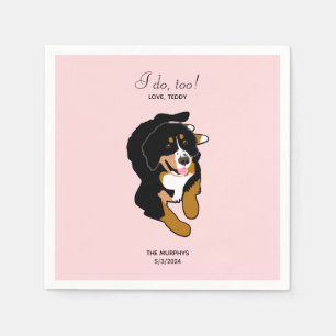 Bernese Mountain Dog Wedding Cocktail Napkins Servet