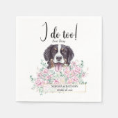 Bernese Mountain Dog Wedding Cocktail Napkins Servet (Voorkant)