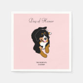 Bernese Mountain Dog Wedding Cocktail Napkins Servet (Voorkant)