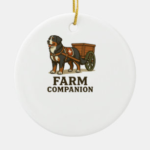 Bernese Mountain Dog Werkende Boerderij Gezel Keramisch Ornament
