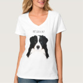Bernese Mountain Dog Women V-Neck T-Shirt (Devant)