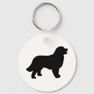 Bernese Mountain Dog (zwart silhouet) Sleutelhanger
