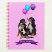 Bernese Mountain Dogs Happy Birthday Gift Bag Planner (Voorkant)