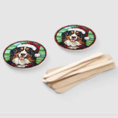 Bernese Mountain Glas in lood Kerst Handwaaier (Niet-gemonteerd)