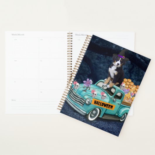 Bernese Mountain Halloween Truck Scary Night Planner (Display)