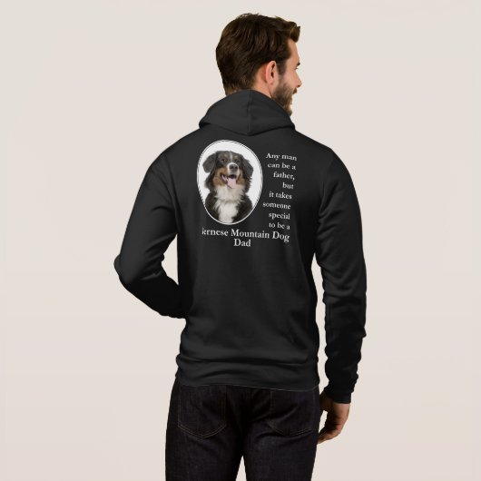 Bernese Mt. Chien Papa Sweat - shirt à capuche (Dos entier)
