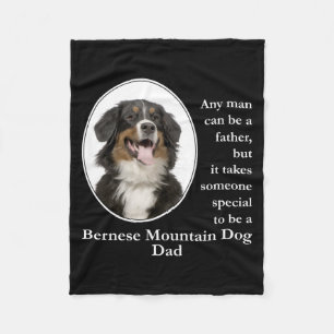 Bernese Mt. Dog Dad Fleece Blanket