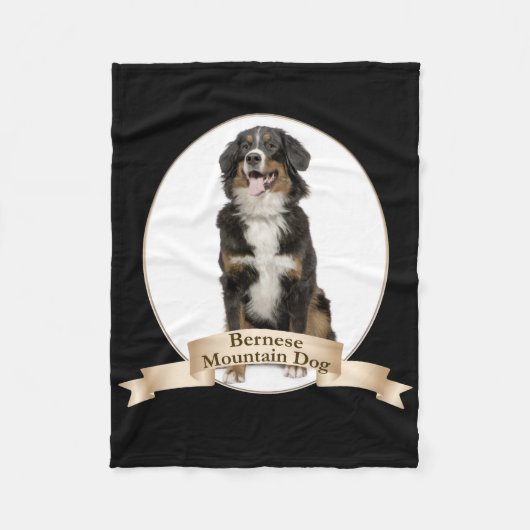 Bernese Mt. Dog Fleece Blanket Deken (Voorkant)