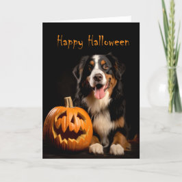 Bernese Mt. Hond Halloween Kaart