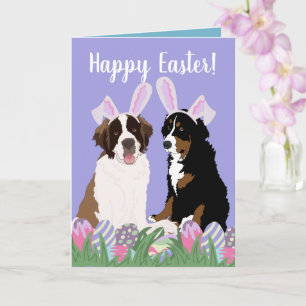 Bernese Saint Bernard Easter Kaart