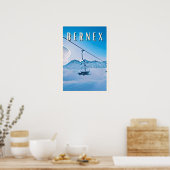 Bernex skigebied poster (Keuken)