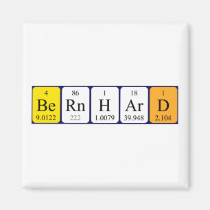 Bernhard periodieke table name magnet magneet