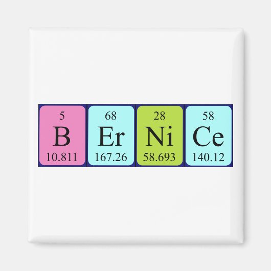 Bernice periodieke table name magnet magneet (Voorkant)