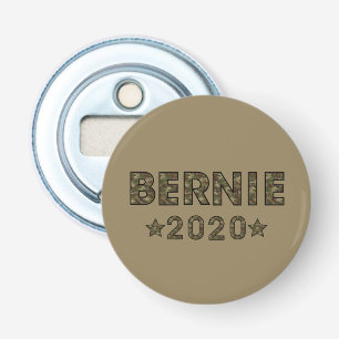 Bernie 2020 Camouflage Verkiezing Brown Button Flesopener