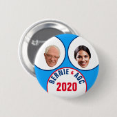 Bernie & AOC 2020 Ronde Button 5,7 Cm (Voorkant /achterkant)