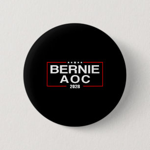 Bernie Aoc 2028 Bernie Sanders Alexandria Cortez P Ronde Button 5,7 Cm