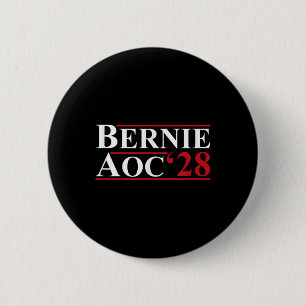 Bernie Aoc 2028 Bernie Sanders Alexandria Cortez P Ronde Button 5,7 Cm