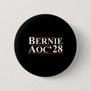 Bernie Aoc 2028 Bernie Sanders Alexandria Cortez P Ronde Button 5,7 Cm