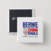 Bernie geeft niet om je e-mails vierkante button 5,1 cm (Voorkant /achterkant)