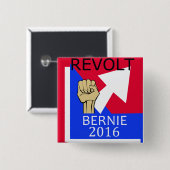Bernie Revolt sq. Vierkante Button 5,1 Cm (Voorkant /achterkant)