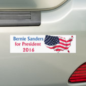 Bernie Sanders 2016 Bumpersticker (Op auto)
