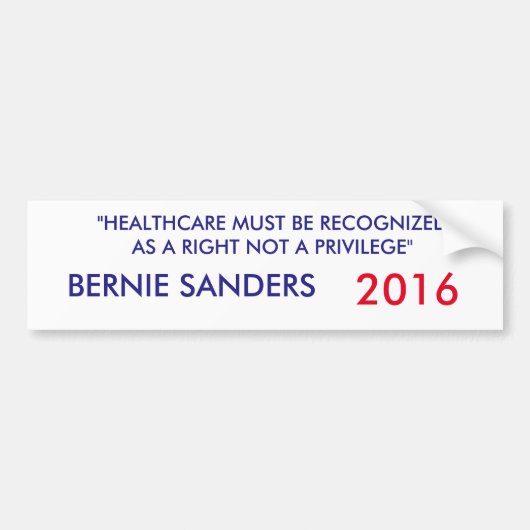 Bernie Sanders 2016 Bumpersticker (Voorkant)